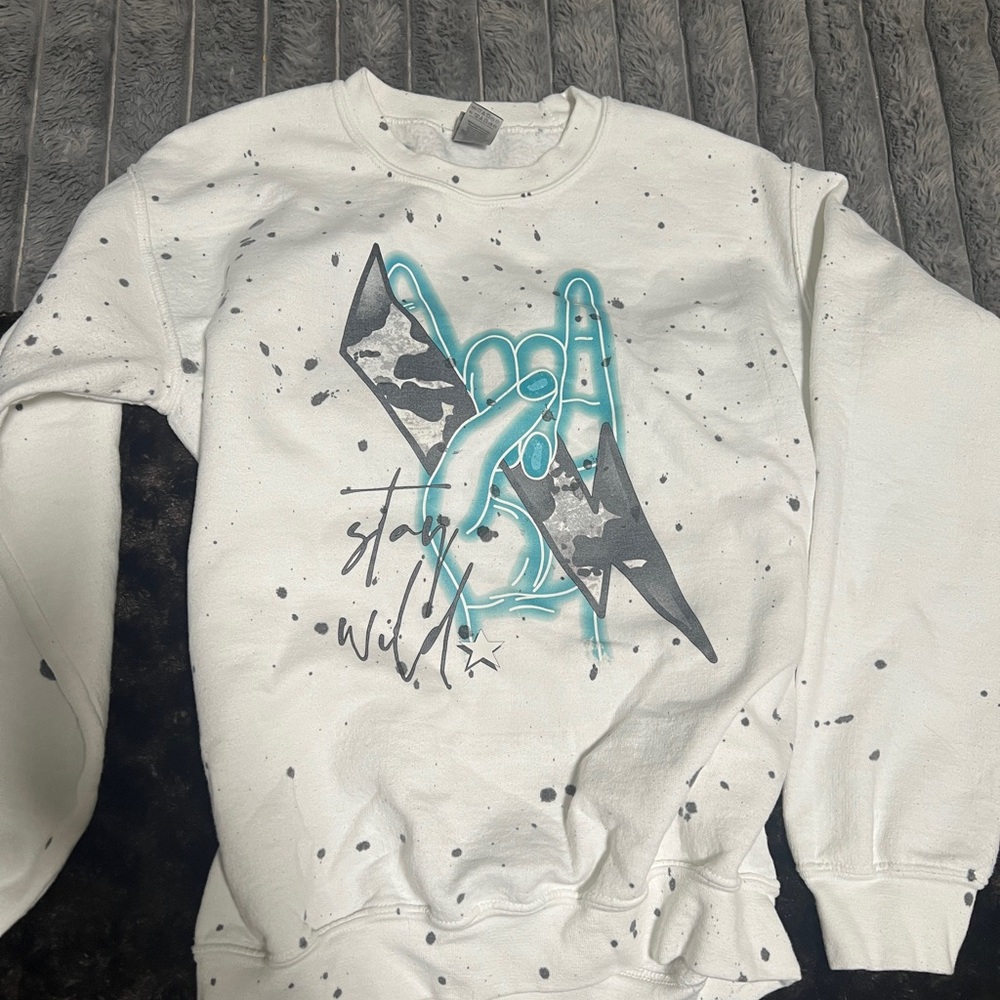 White Graphic Women’s Sweater